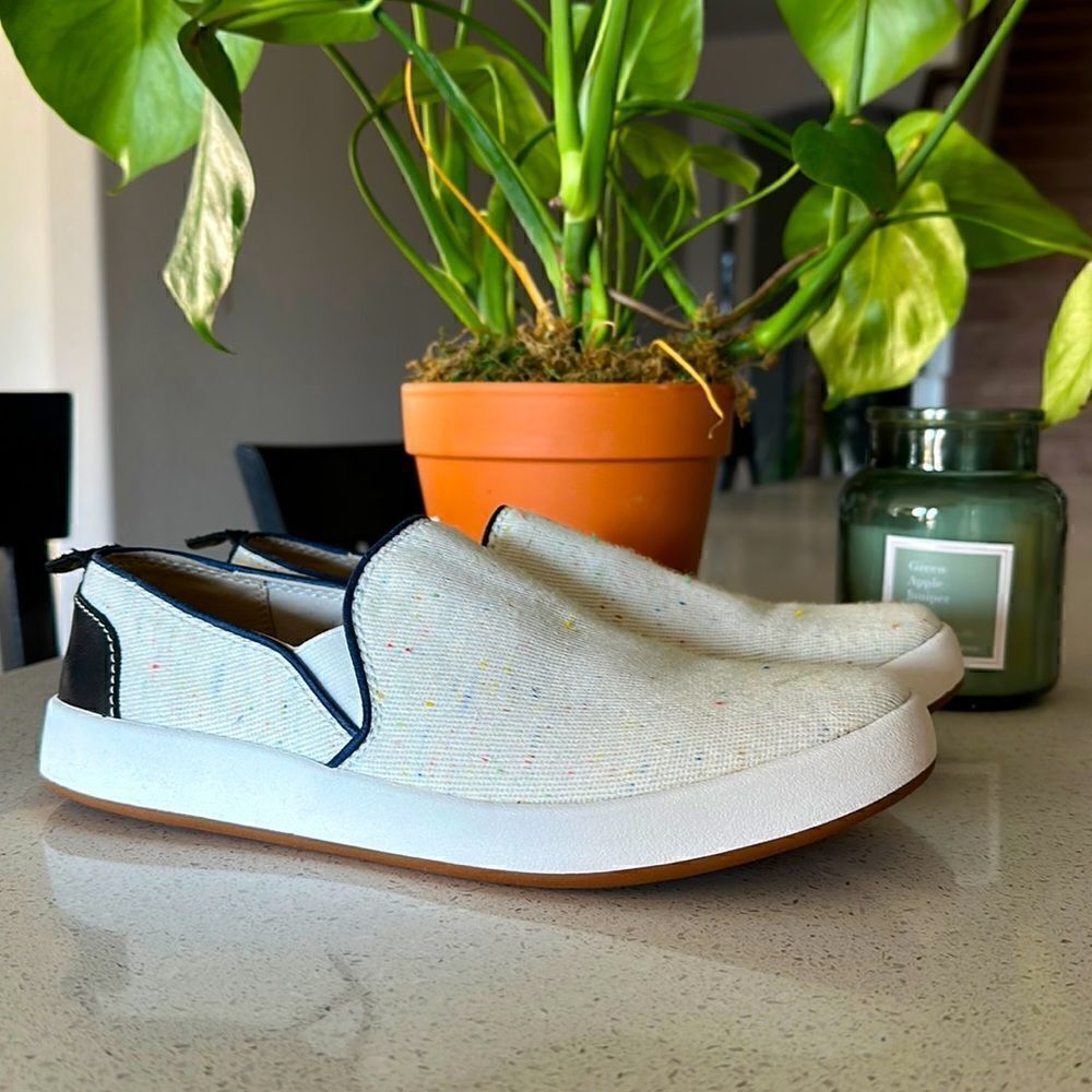 Kodiak Blairmore White Speckled Loafers Slip On 9.5 Leather Upper Walking Casual - Picture 2 of 14